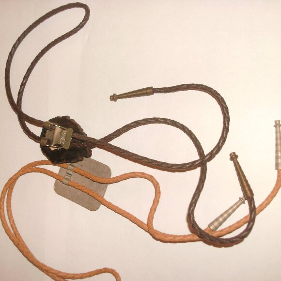 SET 4 Fashion Western Bolo Tie ~ Saddle ~ Holster ~ Gun ~ Faux Turquoise Stone - Picture 6 of 6